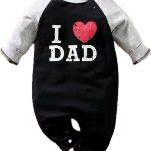 New Valentine long romper “I love Dad” 9-12 months